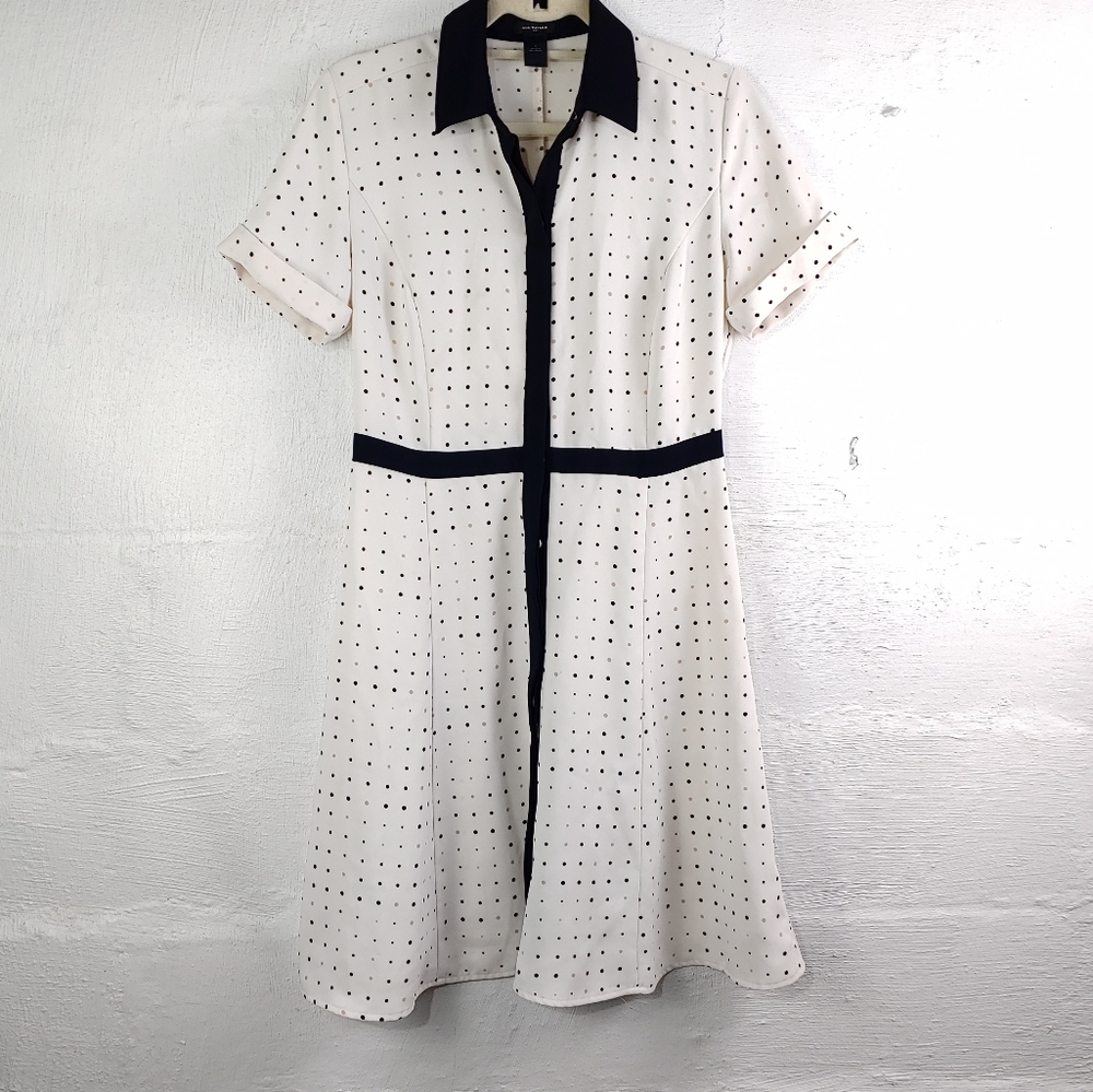 Ann Taylor Black and White Polka Dot Dress